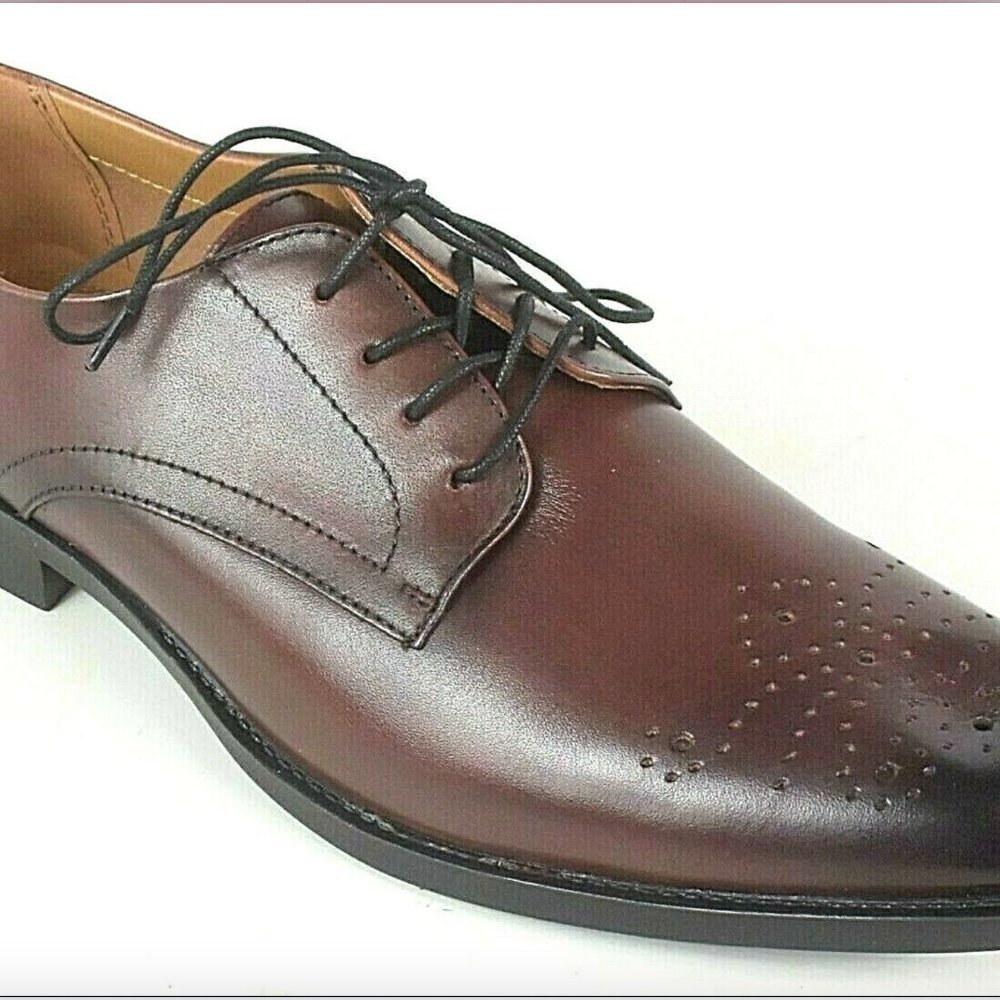 NIB Alfani Men's Leather Darwin Lace-Up Oxfords 10